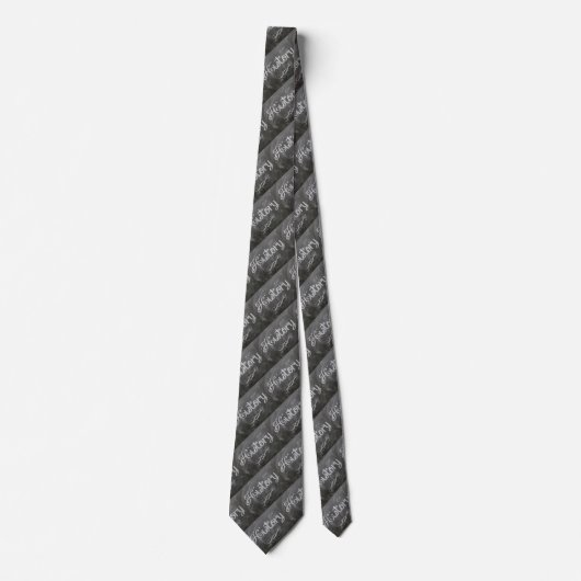 Schoolleraarsgeschiedenis Blackboard Chalk Necktie Stropdas (Voorkant)