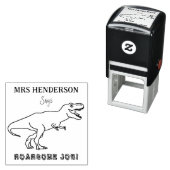 Schoolleraarsnaam Dinosaur Roarsome job Zelfinktende Stempel (In situ)