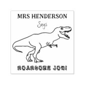 Schoolleraarsnaam Dinosaur Roarsome job Zelfinktende Stempel (Design)