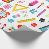 Schoolleraarspatroon kleurrijk cadeaupapier (Hoek)