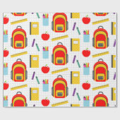 Schoolleraarspatroon kleurrijk cadeaupapier (Vlak)