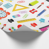 Schoolleraarspatroon kleurrijk cadeaupapier (Hoek)