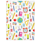 Schoolleraarspatroon kleurrijk klembord (Achterkant)