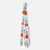 Schoolleraarspatroon kleurrijk stropdas (Achterkant)