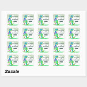 Schoolleraren Naam Dinosaur Roarsome Work Vierkante Sticker (Vel)