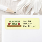 Schoolleraren retouradreslabels etiket (Insitu)