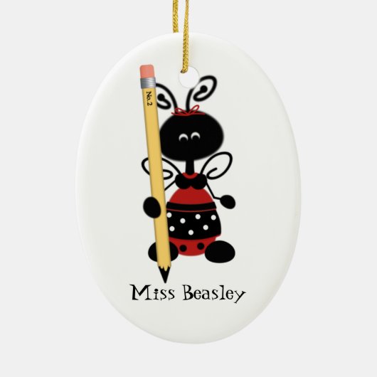 Schoollerarencadeau Keramisch Ornament (Achterkant)