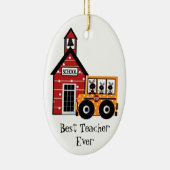 Schoollerarencadeau-Ornament Keramisch Ornament (Rechts)