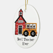 Schoollerarencadeau-Ornament Keramisch Ornament (Links)