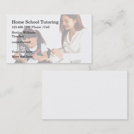 Schoollerarenthema Visitekaartje (Voorkant / Achterkant)