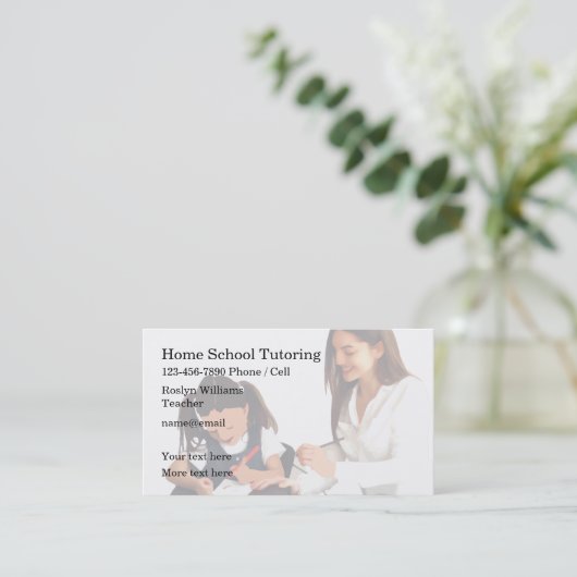 Schoollerarenthema Visitekaartje (Staand voorkant)