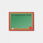 Schoollessenbord Appel Rood Geruit Onderwijzeres Post-it® Notes (Voorkant)