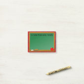 Schoollessenbord Appel Rood Geruit Onderwijzeres Post-it® Notes (Op bureau)