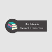 Schoollibrarian Faux Chalkboard Name Tag (Voorkant)