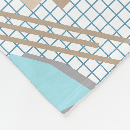 Schoolloze geometrische memphis vormt patroon s fleece deken (Hoek)