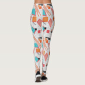 Schoolloze geometrische memphis vormt patroon s leggings (Achterkant)