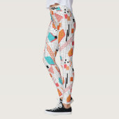 Schoolloze geometrische memphis vormt patroon s leggings (Links)