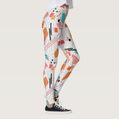 Schoolloze geometrische memphis vormt patroon s leggings (Rechts)