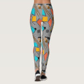 Schoolloze geometrische memphis vormt patroon s leggings (Achterkant)