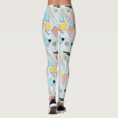 Schoolloze geometrische memphis vormt patroon s leggings (Achterkant)