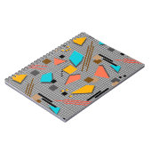 Schoolloze geometrische memphis vormt patroon s notitieboek (Linkerzijde)