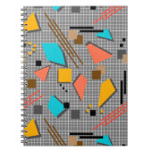 Schoolloze geometrische memphis vormt patroon s notitieboek (Voorkant)