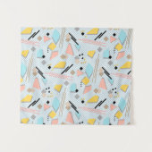 Schoolloze geometrische memphis vormt patroon s wandkleed (Voorkant (horizontaal))