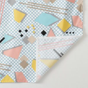 Schoolloze geometrische memphis vormt patroon s wandkleed