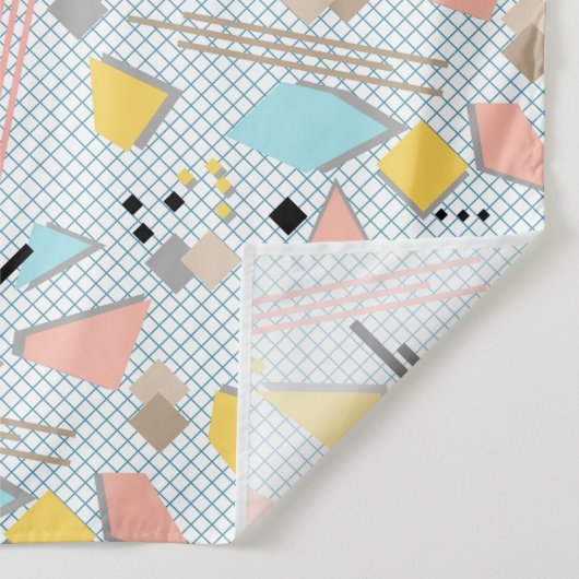 Schoolloze geometrische memphis vormt patroon s wandkleed (Detail)