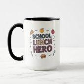 schoollunchheld mok (Links)