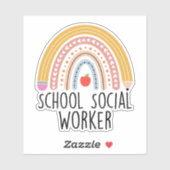 schoolmaatschappelijk werker | MSW LSW maatschappe Sticker (Vel)