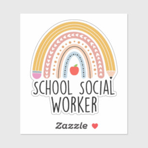 schoolmaatschappelijk werker   MSW LSW maatschappe Sticker