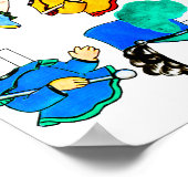 Schoolmarmer-band-meisjespapier, uitgesneden poster (Hoek)