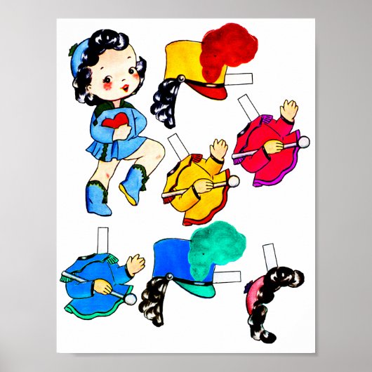 Schoolmarmer-band-meisjespapier, uitgesneden poster (Voorkant)
