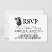 Schoolmascot class Reunion RSVP Kaartje (Voorkant)