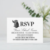 Schoolmascot class Reunion RSVP Kaartje (Staand voorkant)