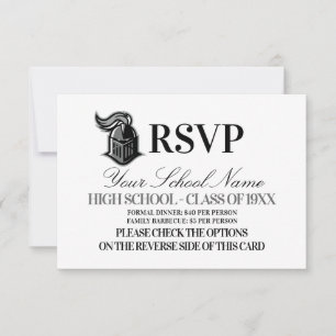 Schoolmascot class Reunion RSVP Kaartje
