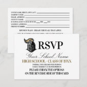 Schoolmascot class Reunion RSVP Kaartje (Voorkant / Achterkant)