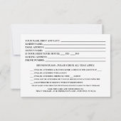 Schoolmascot class Reunion RSVP Kaartje (Achterkant)