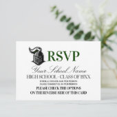 Schoolmascot class Reunion RSVP Kaartje (Staand voorkant)