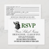 Schoolmascot class Reunion RSVP Kaartje (Voorkant / Achterkant)