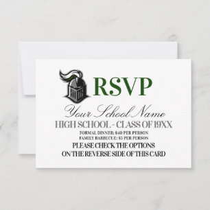 Schoolmascot class Reunion RSVP Kaartje
