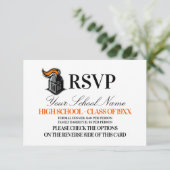 Schoolmascot class Reunion RSVP Kaartje (Staand voorkant)