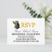 Schoolmascot class Reunion RSVP Kaartje (Staand voorkant)