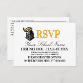 Schoolmascot class Reunion RSVP Kaartje (Voorkant / Achterkant)