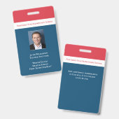 Schoolmedewerker Onderwijzer Leraar Badge (Voor- en achterkant)