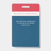 Schoolmedewerker Onderwijzer Leraar Badge (Achterkant)