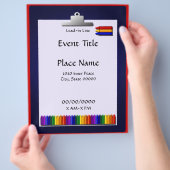 Schoolmeester Krijtje Ontwerp Evenement Flyer (Hand)