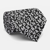 Schoolmeester Letters op Schoolbord Necktie Stropdas (Opgerold)