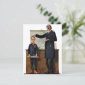 Schoolmeester - Norman Rockwell Feestdagenkaart (Staand voorkant)